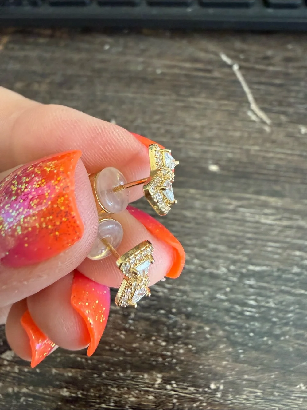 By Alexa Rae Little Bow Stud Earrings - Gold - Picture 2 of 2